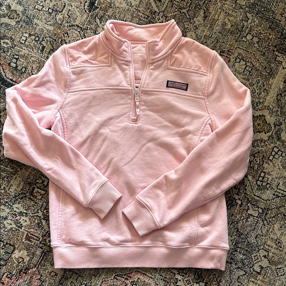Vineyard Vines Light Pink Half-Zip Sweater